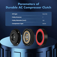 ECCPP A/C clutch pulley with bearing—easy installation and reliable rotation.