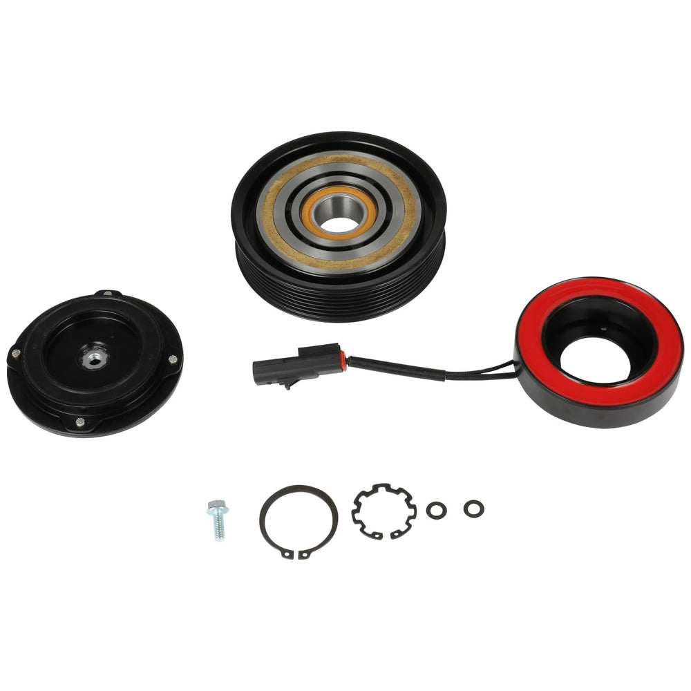 ECCPP A/C compressor clutch front view—durable aluminum construction for longevity.