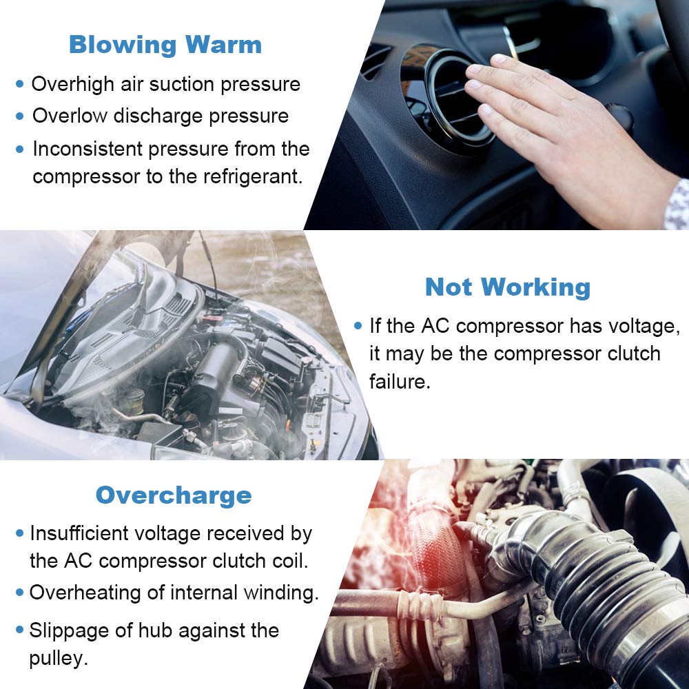 ECCPP A/C clutch pulley bearing detail supports low-noise performance