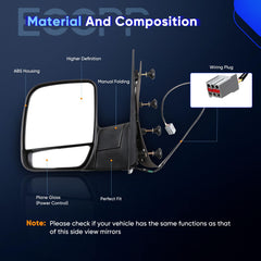ECCPP driver side mirror left E-350 – heated for cold mornings.