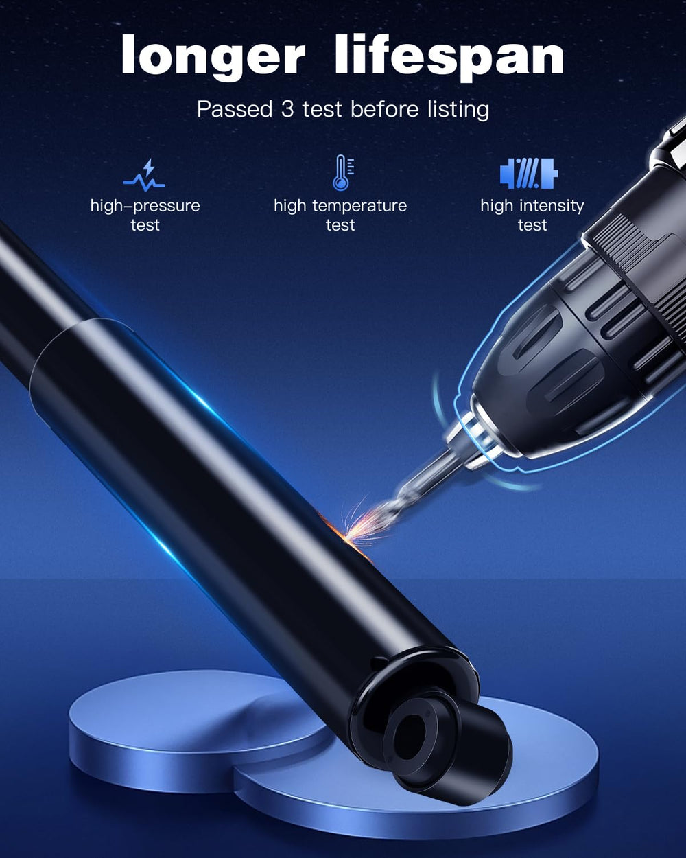 ECCPP Ford F-350 front shock assembly enhances handling during heavy loads.