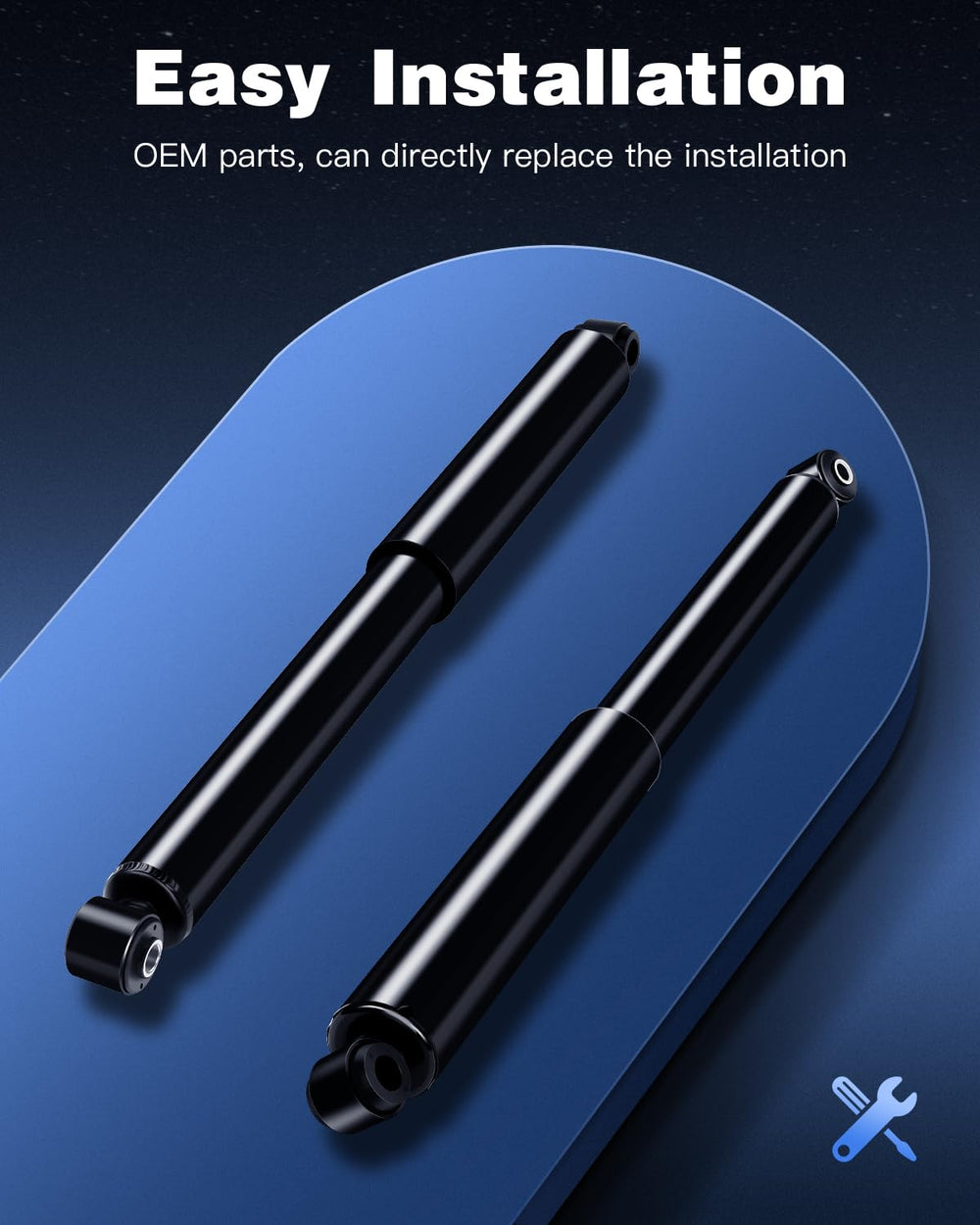 ECCPP Ford F-550 front shock assembly boosts control and steering response.