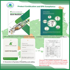 ECHO AUTOMILES notice about CA and CO restrictions for this converter.
