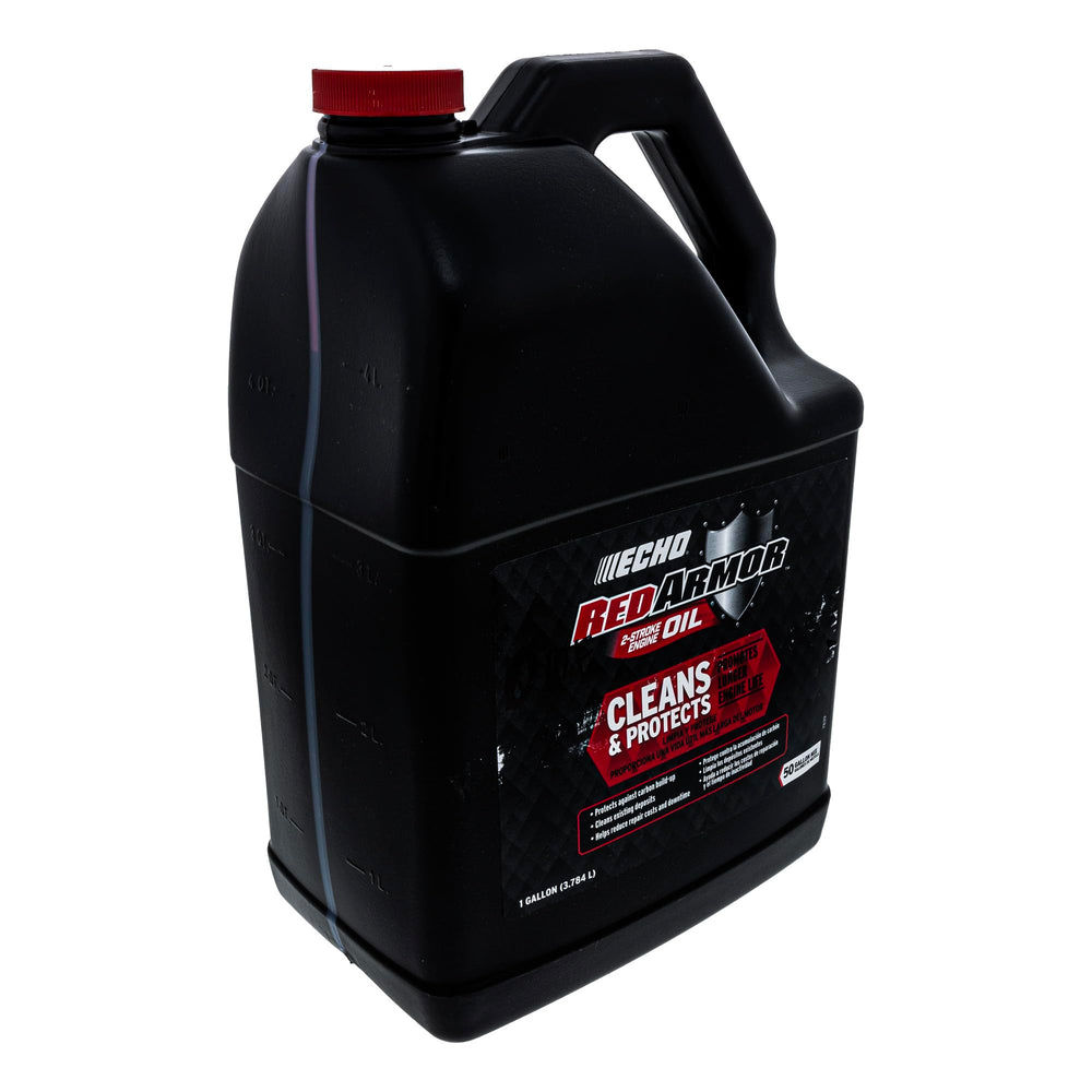 ECHO Red Armor pour spout action for easy 2-stroke mix.
