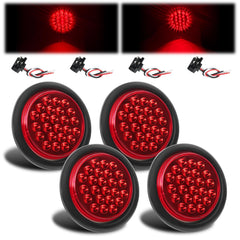 EclatLights 4Inch round trailer light assembly enhances trailer visibility for trucks and trailers