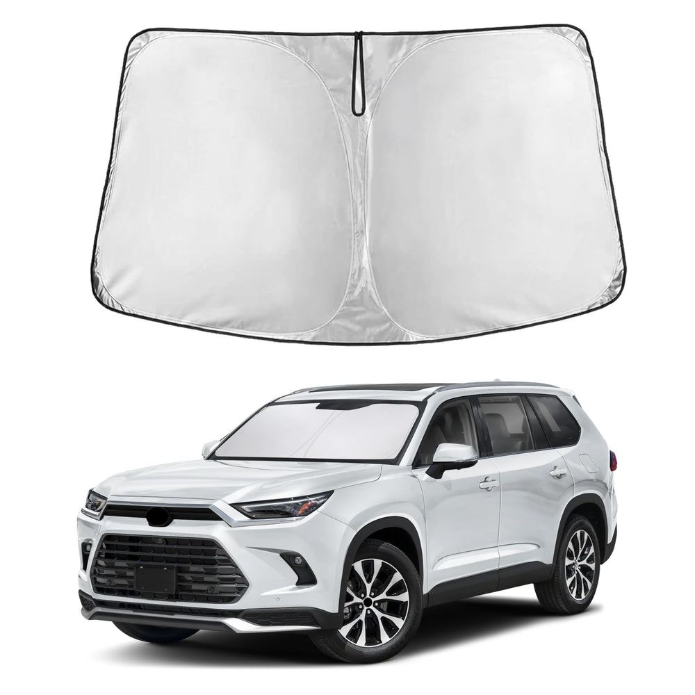 EcoNour windshield sunshade with full-coverage design shields Lexus TX from sun and heat.