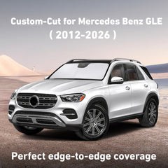 EcoNour GLE windshield sunshade coverage shows precise fit along edges