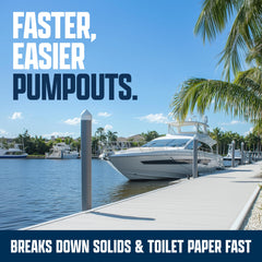 Eco Strong rapid odor elimination helps pump-outs feel smoother.