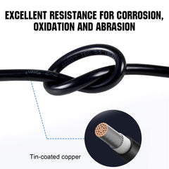 Eco-Worthy inverter cable ideal for boat, RV, or vehicle power systems.