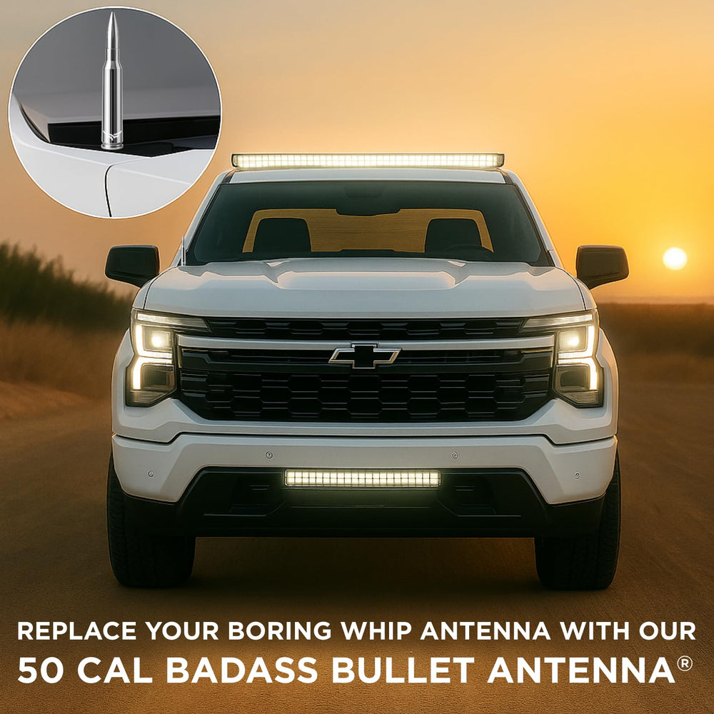 EcoAuto 50 Cal Bullet Antenna anti-theft design helps keep antenna secure
