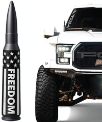 EcoAuto bullet antenna topper on Dodge Ram highlights rugged style and anti-theft-ready design.