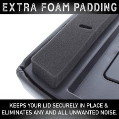 EcoAuto center console lid bottom cover with foam technology for secure fit.