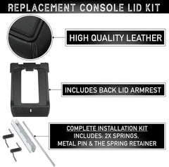 EcoAuto center console lid kit durable PU and ABS materials