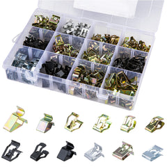 Ecocstm 240pcs auto U-clips for secure panel fastenings on most cars.