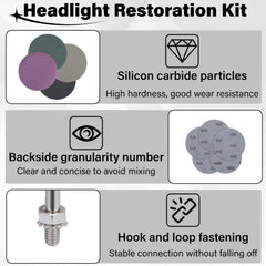 ecocstm cleaning pads assortment for stepwise headlight cleaning