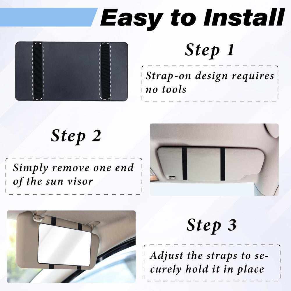 ecocstm easy-strap installation for tool-free setup on your visor