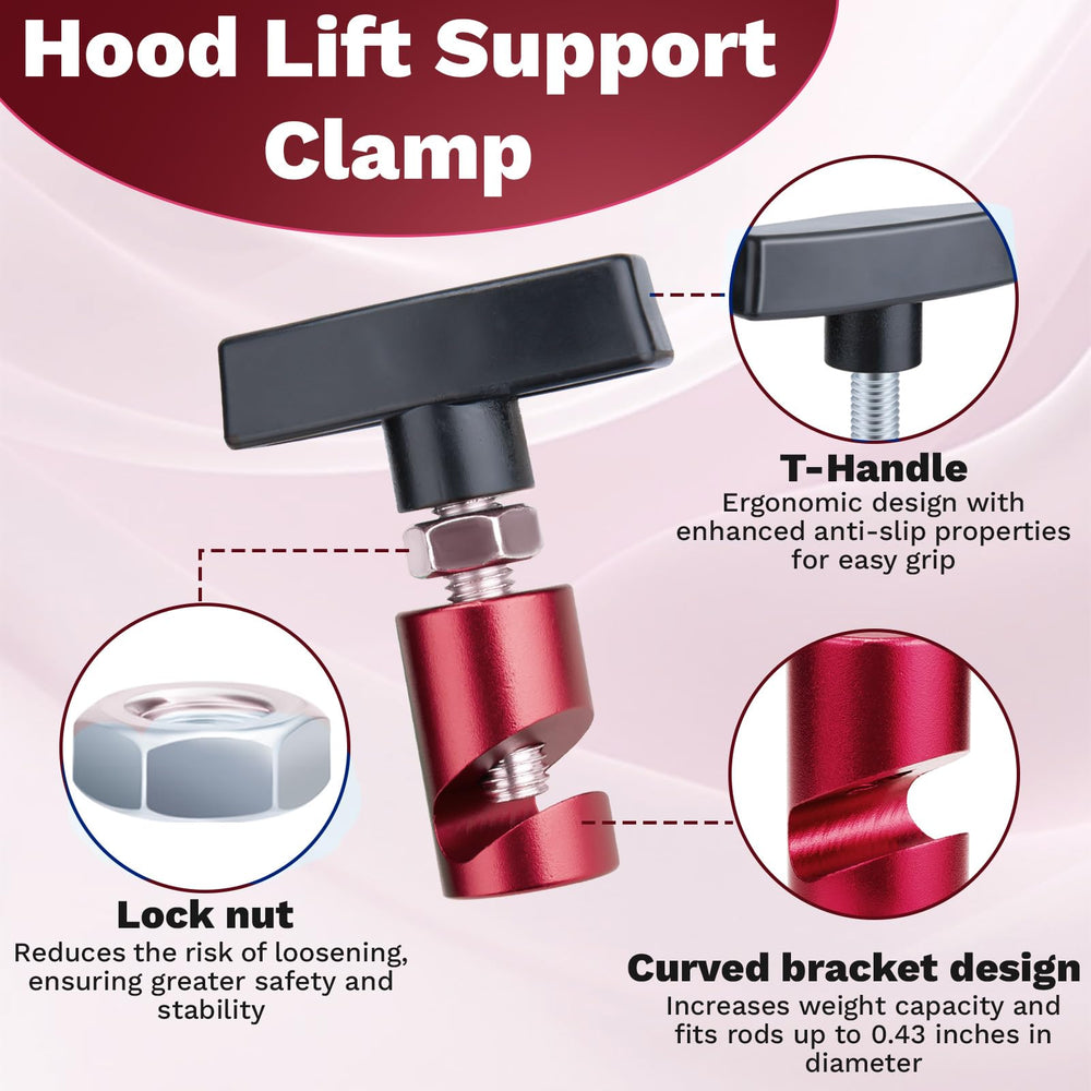 ecocstm hood prop clip in use during repair task for safety