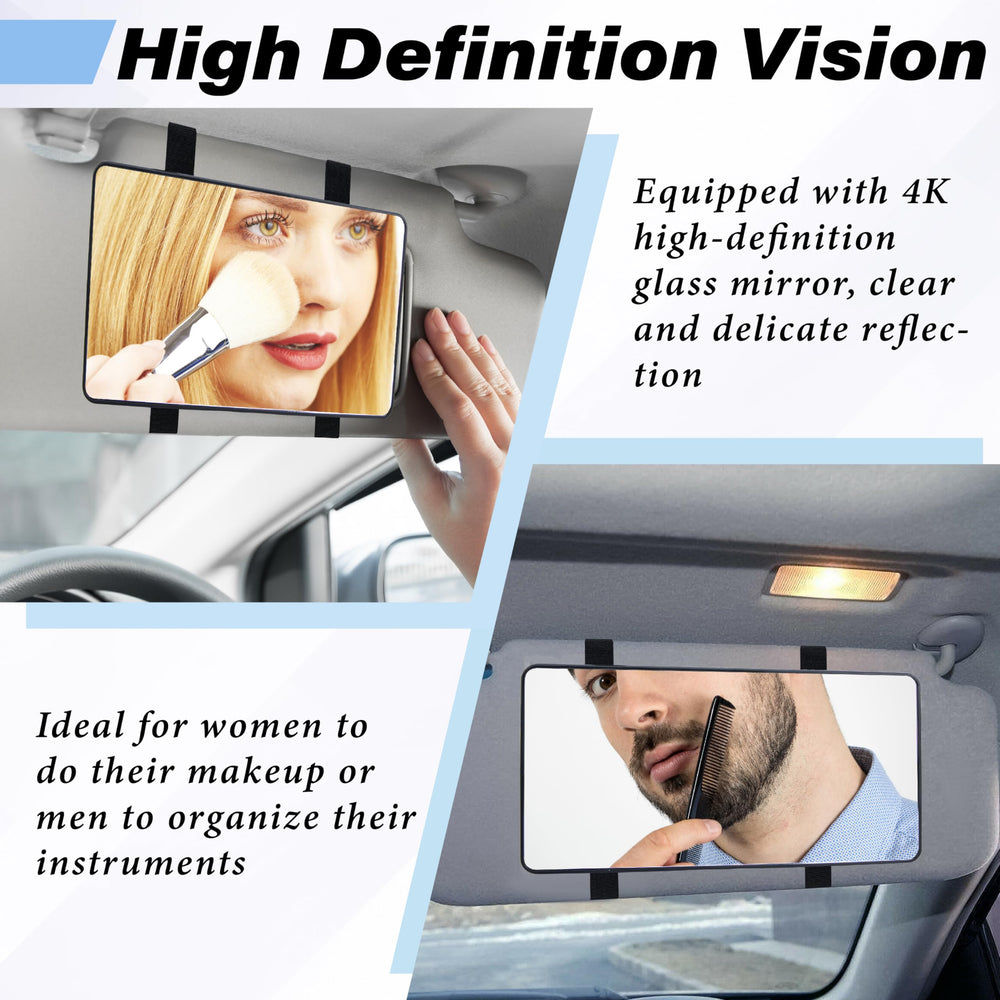 ecocstm shatterproof car visor mirror for safe daily use