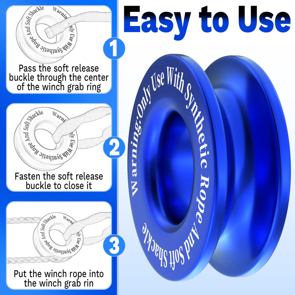 ecocstm Vehicle recovery with ring on SUV/ATV, wide compatibility