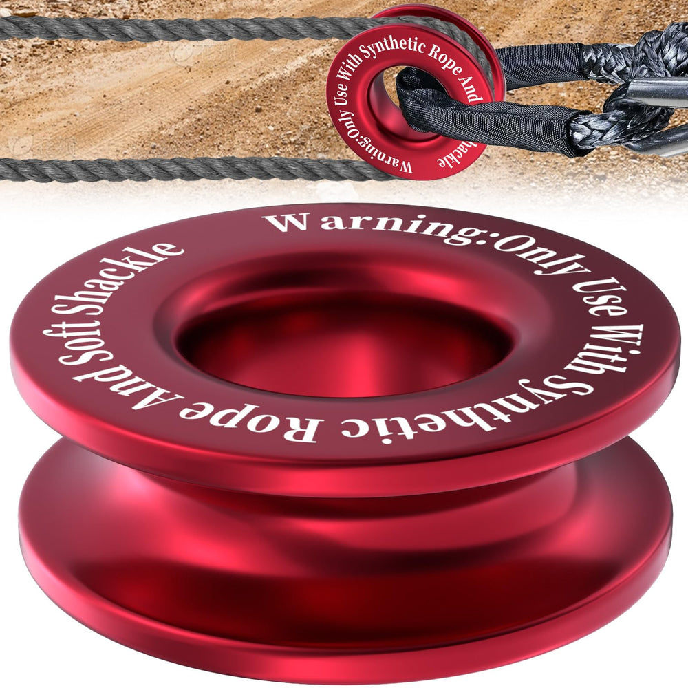 ecocstm winch snatch ring shown with 3.86 inch diameter for heavy-duty vehicle recovery