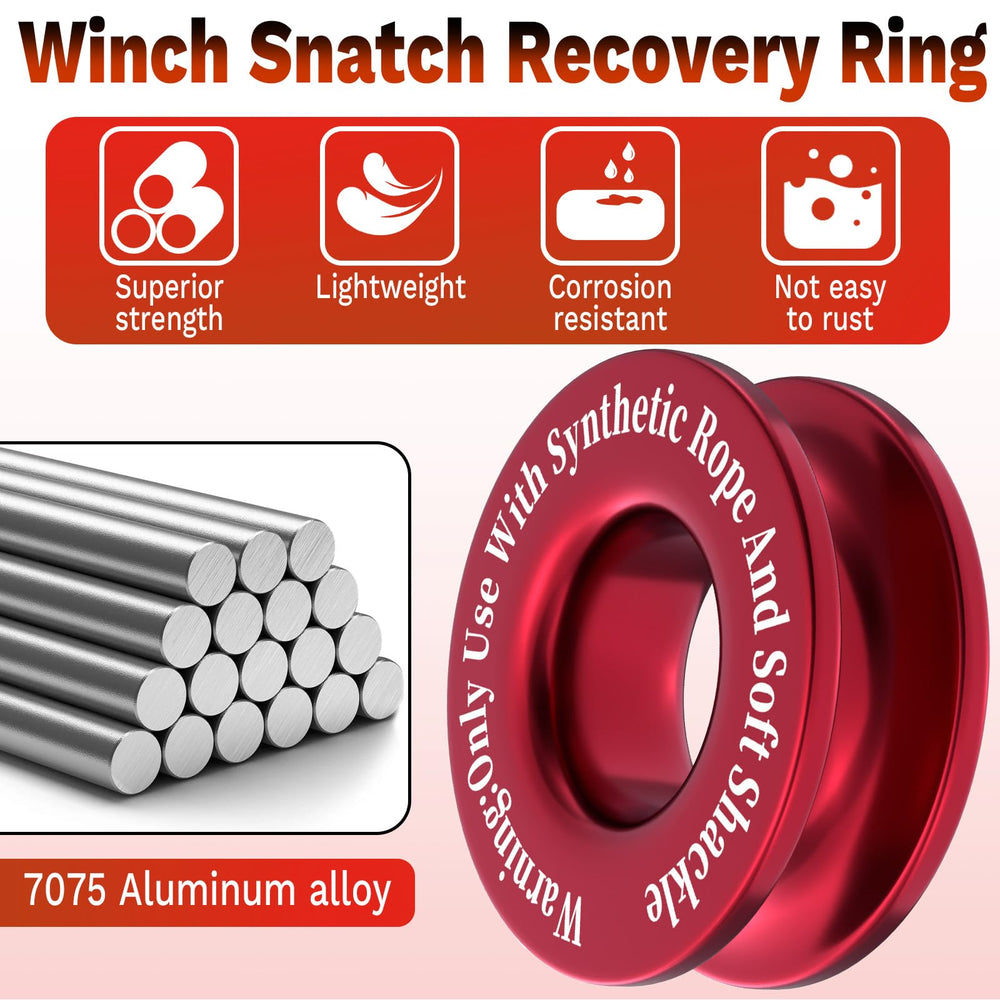 ecocstm lightweight red snatch ring weighing 0.75 pounds for easy carry