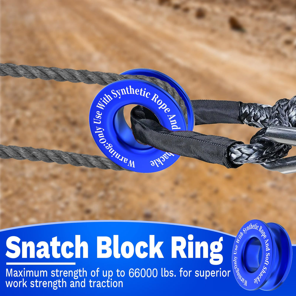 ecocstm Winch Snatch Ring on rope setup illustrating secure attachment