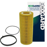 EcoGARD X5598 premium cartridge filter with sturdy O-rings for secure engine protection.