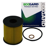 EcoGard X5830 cartridge filter on a Mini Cooper engine, protecting against contaminants.
