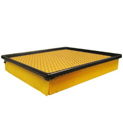 ECOGARD XA10016 air filter close-up showing filtration media trapping dust