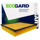 ECOGARD XA10016 premium engine air filter front view, protective intake barrier