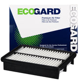 ECOGARD XA10600 engine air filter, front view, easy-fit design for Mazda and Toyota vehicles.