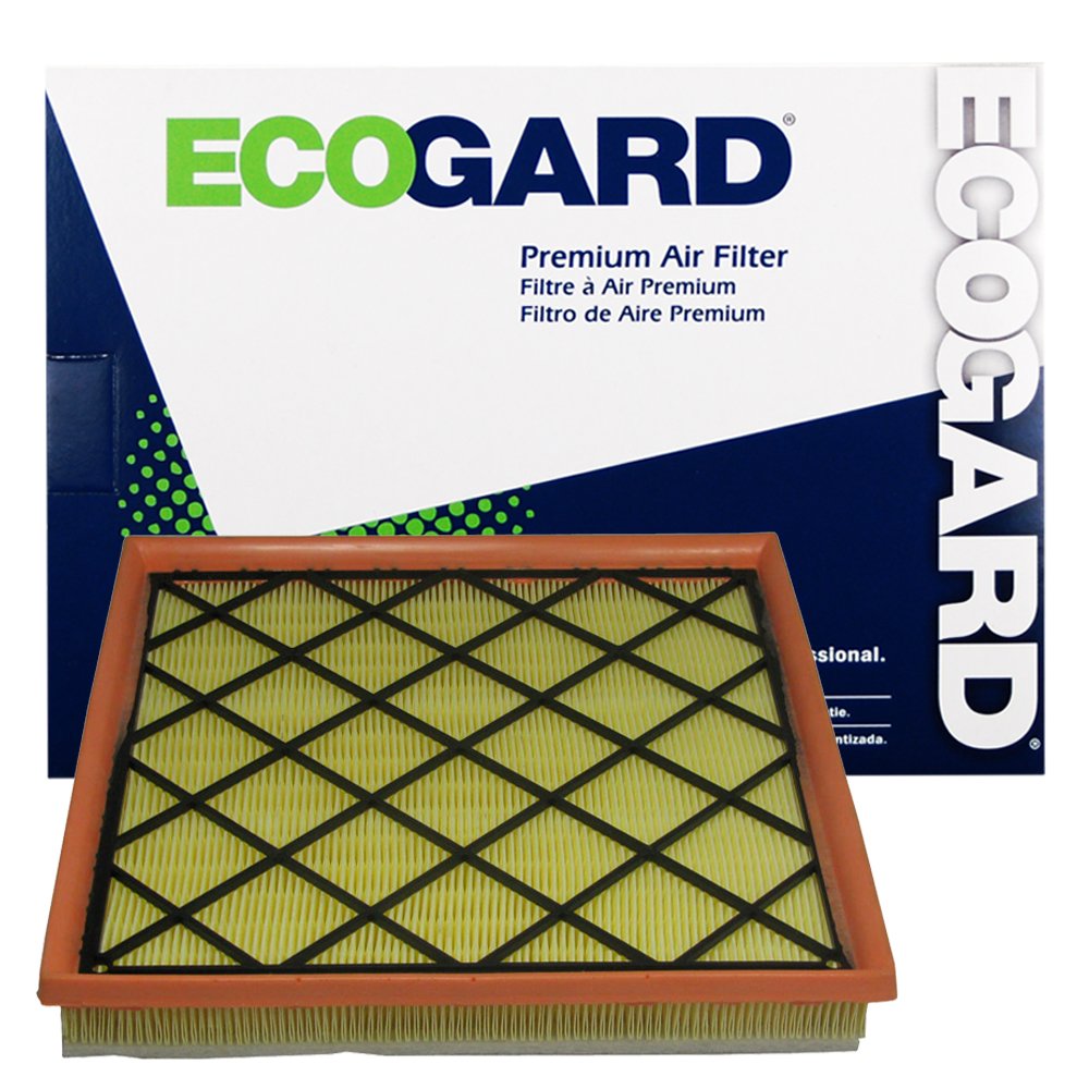 ECOGARD XA6152 engine air filter close-up showing clean media for improved airflow