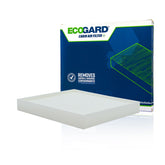 ECOGARD XC10490 cabin filter front view helps reduce dust and pollen entering the cabin.