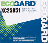 ECOGARD XC25851 cabin air filter package ready for quick replacement