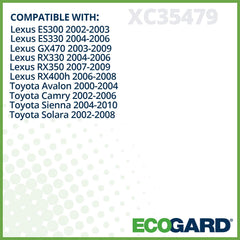 ECOGARD XC35479 cabin air filter for Lexus RX350 supports better airflow and cleaner cabin air.