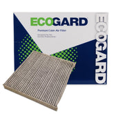 ECOGARD XC35519C cabin air filter closeup highlighting activated carbon for odor control.