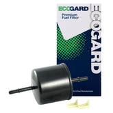 EcoGard XF64711 premium fuel filter front view protects the fuel system by filtering contaminants.