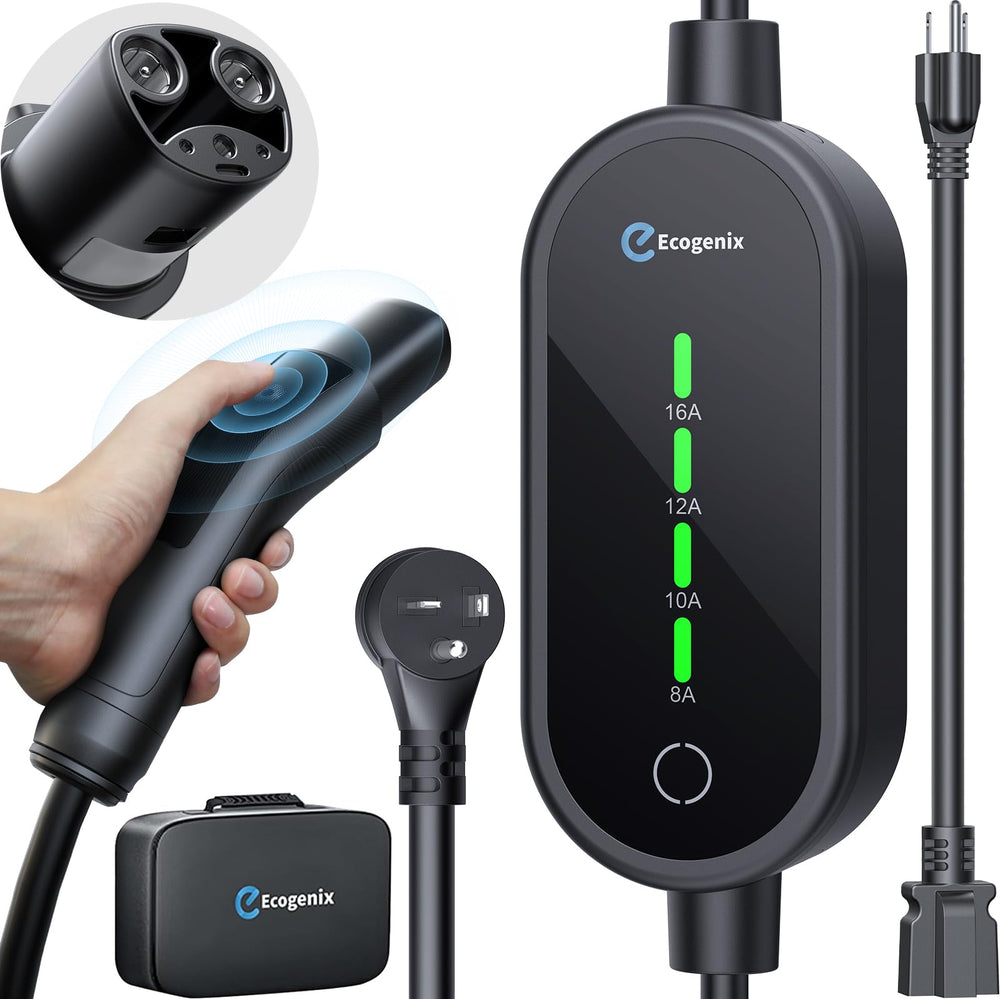 Ecogenix Level 1/2 Tesla charger with 21ft cable for easy home charging