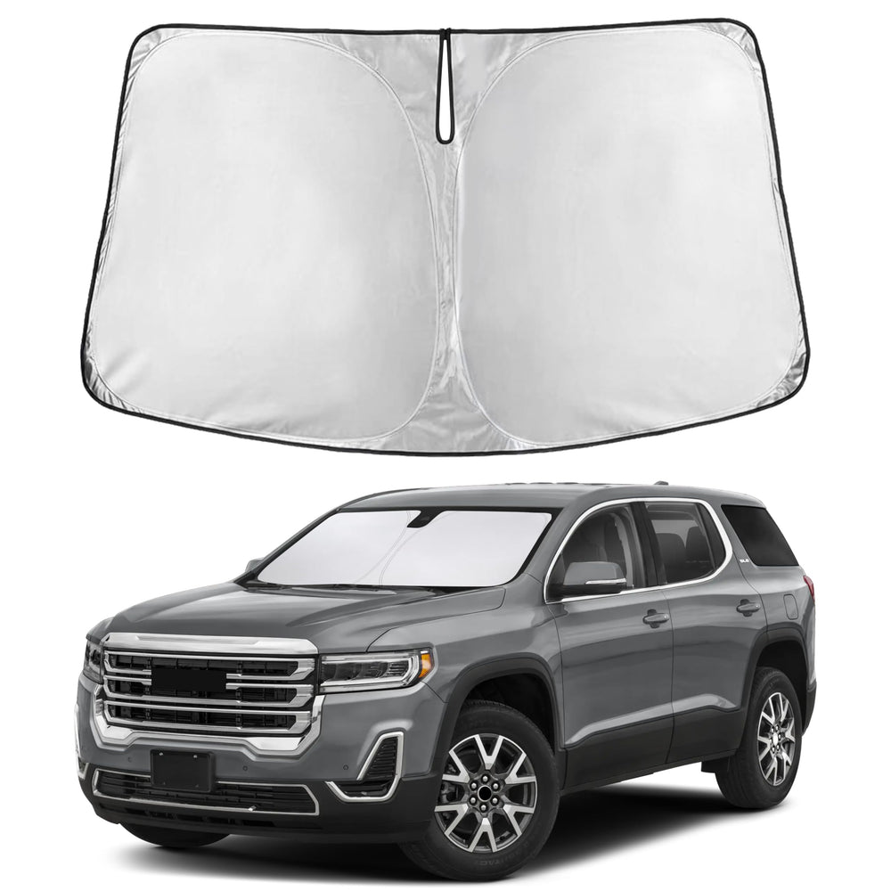 EcoNour Acadia windshield sunshade front coverage blocks glare and heat.
