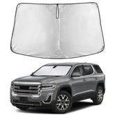 EcoNour Acadia windshield sunshade front coverage blocks glare and heat.