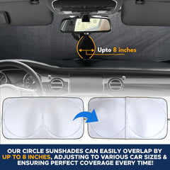 Wide coverage from EcoNour shade protects dash and seats on large vehicles.
