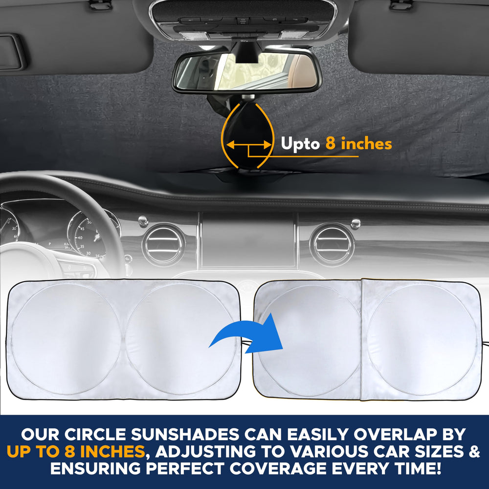 EcoNour sunshade folds into the included pouch for easy storage.