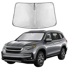 EcoNour CR-V windshield sunshade front view provides full coverage against sun glare