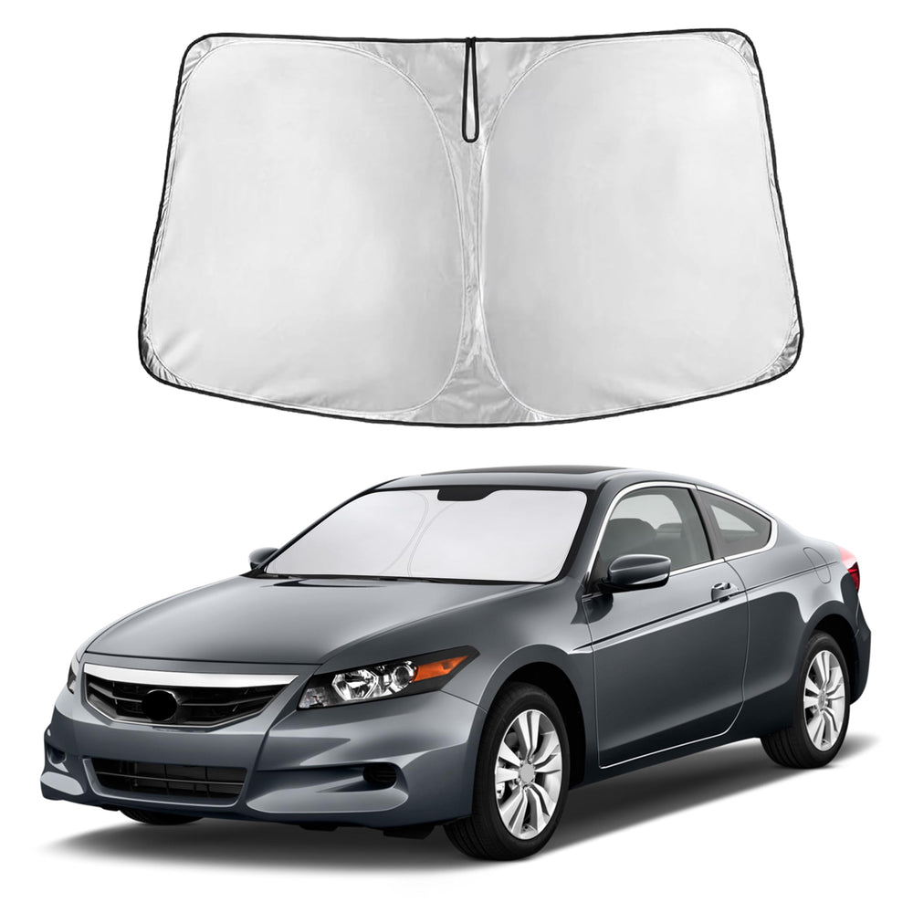 EcoNour Honda Accord windshield sunshade provides full coverage and light blocking for clear visibility.