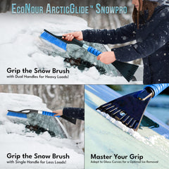 EcoNour ice scraper with soft foam grip for painless ice removal.