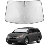 EcoNour Odyssey windshield sunshade front view blocks UV and reduces heat