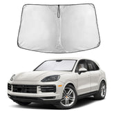 EcoNour Porsche Cayenne front windshield sunshade for precise fit and full coverage.