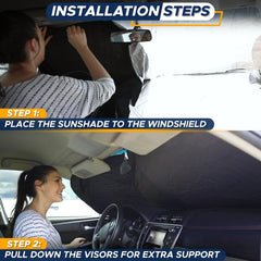 EcoNour windscreen shade is ideal for hot summer commutes.