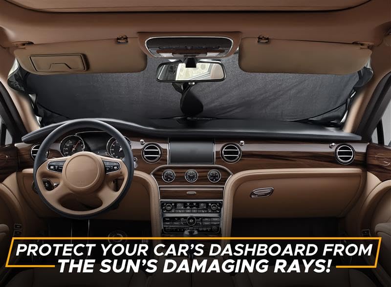 EcoNour sun shade helps reduce glare on dashboards and screens.