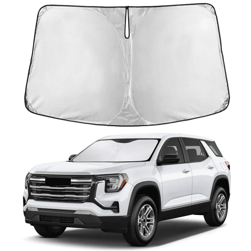 EcoNour Terrain windshield shade front view blocks glare for a cooler cabin.